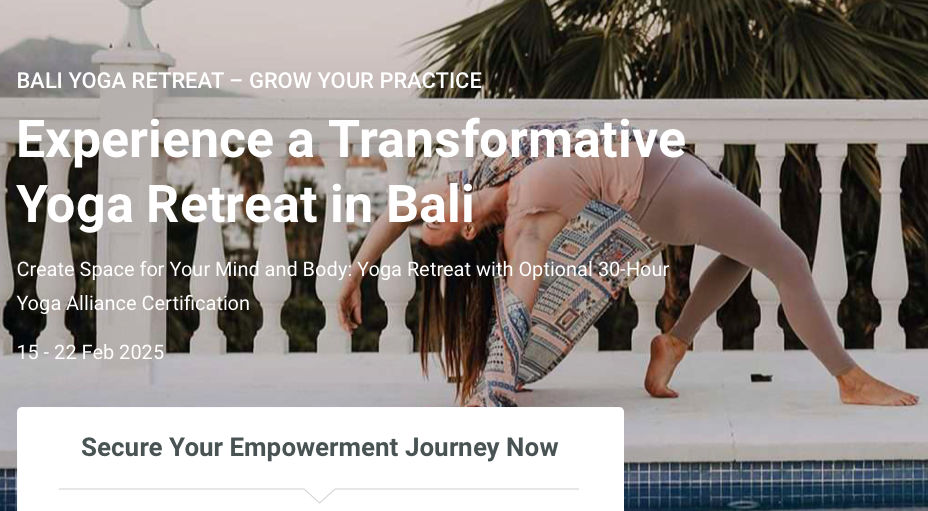 Yoga Retreat Bali 2025
