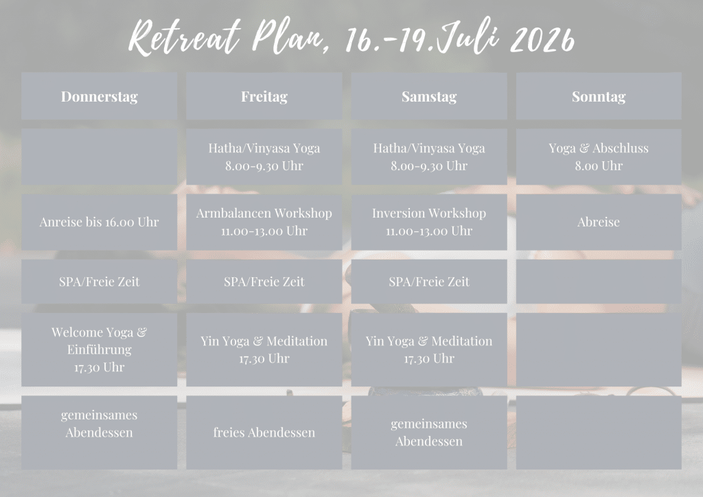 Yoga Retreat Österreich Armbalancen 2026